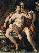 Jan van der Straet Vanity, Modesty and Death oil painting